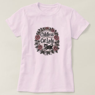 T-shirt Femme au chat sans enfant