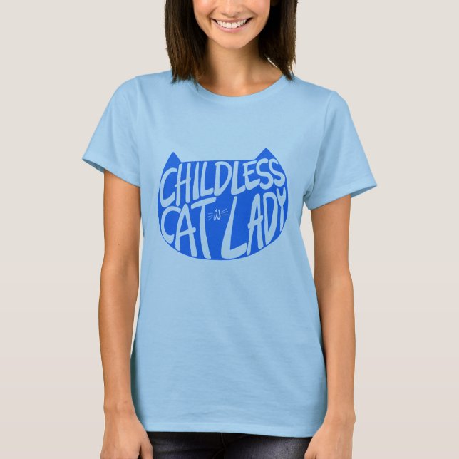 T-shirt Femme au chat sans enfant (Devant)