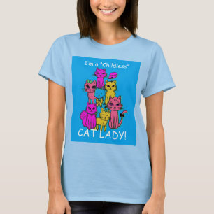 T-shirt Femme au chat sans enfant - Conception de chats de