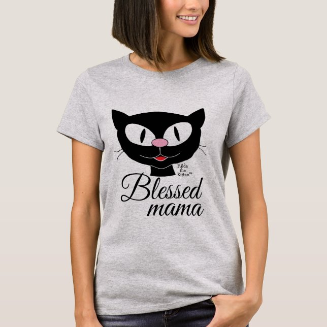 T-shirt femme au chat souriant (Devant)