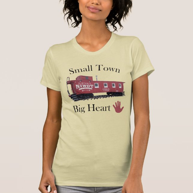 T-shirt femme au coeur de la petite ville (Devant)