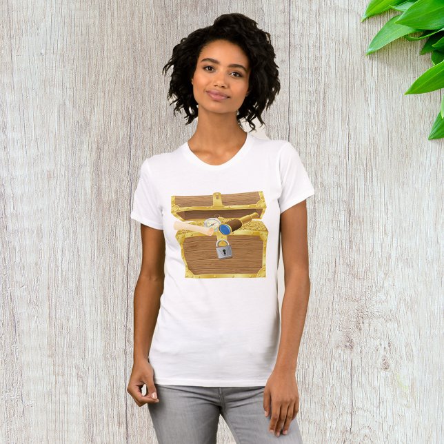 T-shirt Femme au coffre au trésor antique (Créateur téléchargé)