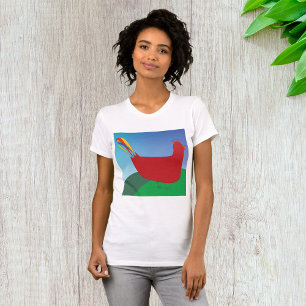 T-shirt femme au coq rouge