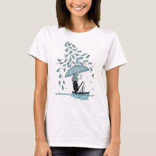 T-shirt Femme au parapluie