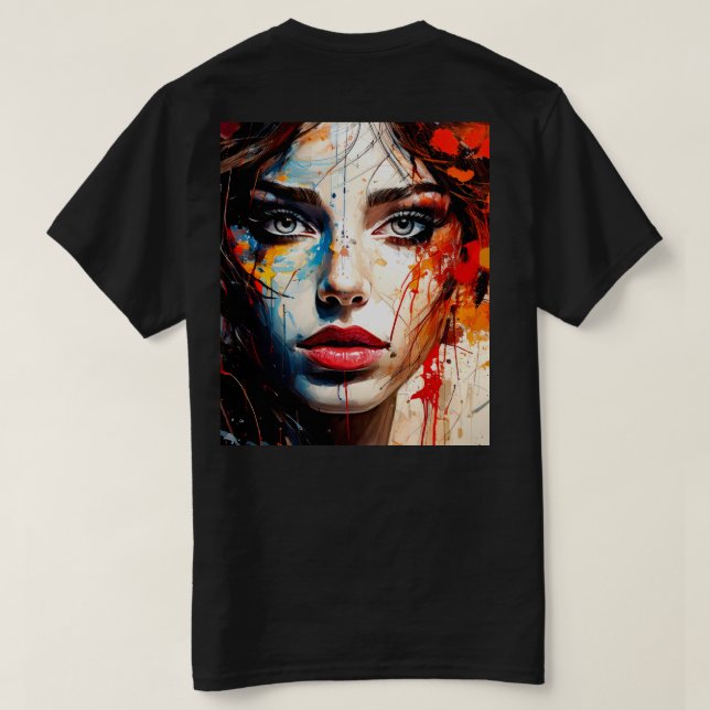 T-shirt Femme au visage peint (Design dos)