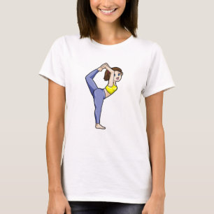 T-shirt Femme au Yoga Stretching exercices Legs