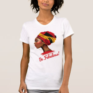 T-shirt Femme audacieuse dans un foulard vibrant