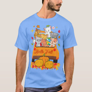 T-shirt Femme Automne Femmes Hommes Cute Camion Chats Auto