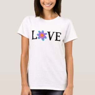 T-shirt femme aux fleurs colorées AMOUR