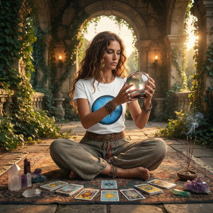 T-shirt Femme aux yeux bleus