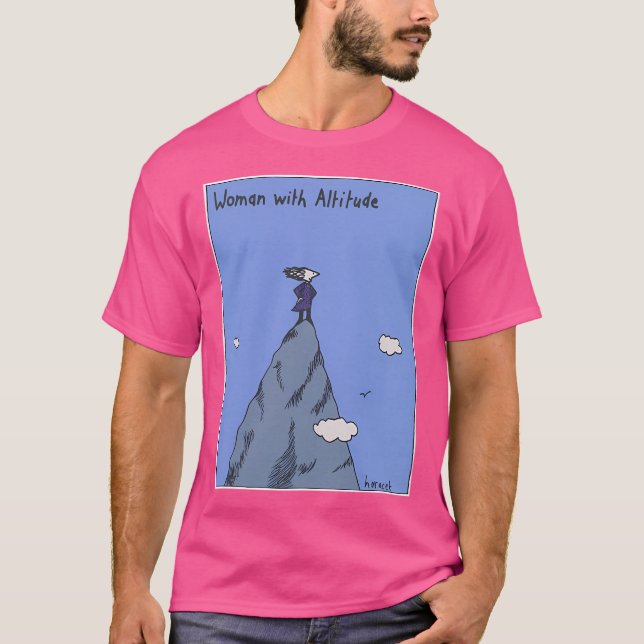 T-shirt Femme Avec Altitude - Couleur Pleine (Devant)