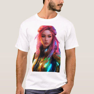 T-shirt Femme Avec Beauté Futuriste