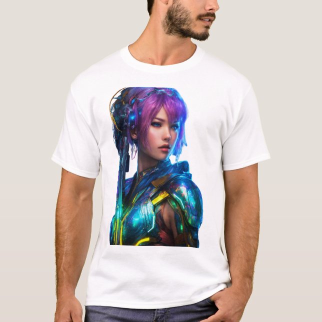 T-shirt Femme Avec Beauté Futuriste (Devant)