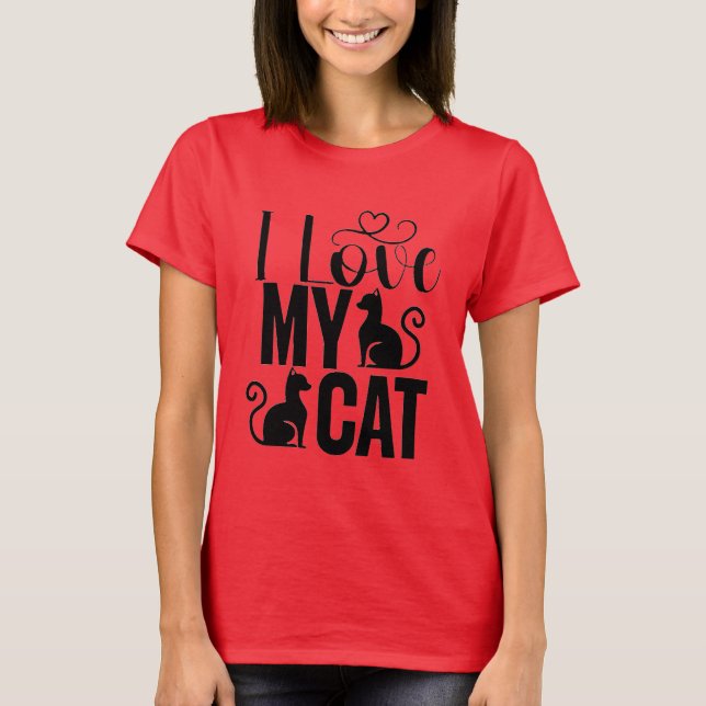 T-shirt femme avec chat Texte (Devant)