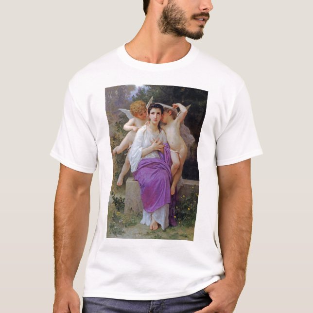 T-shirt Femme avec Cupidon, Bouguereau (Devant)