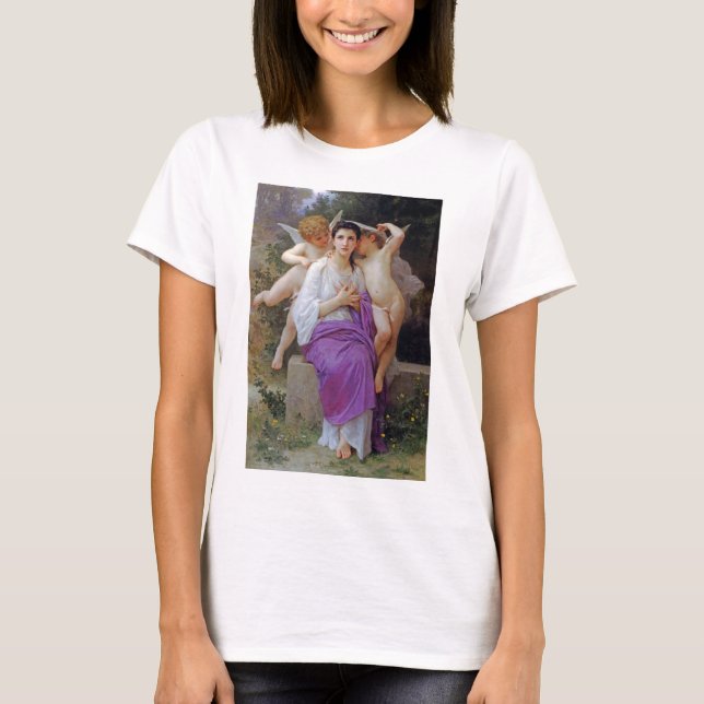 T-shirt Femme avec Cupidon, Bouguereau (Devant)