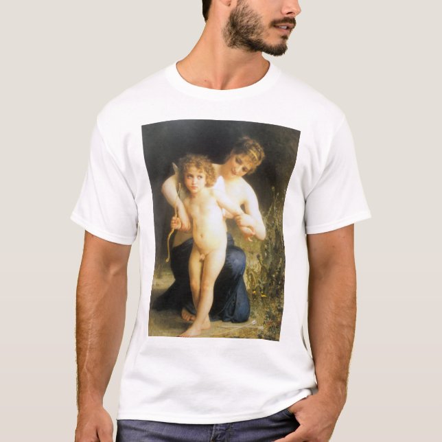 T-shirt Femme avec Cupidon, Bouguereau (Devant)