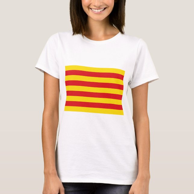 T-shirt femme avec drapeau de Catalogne (Devant)
