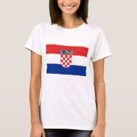 T-shirt femme avec drapeau de Croatie