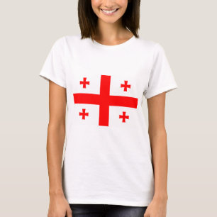 T-shirt femme avec drapeau de Géorgie