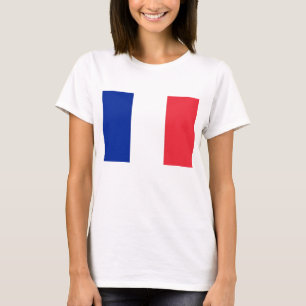 T-shirt femme avec drapeau de la France