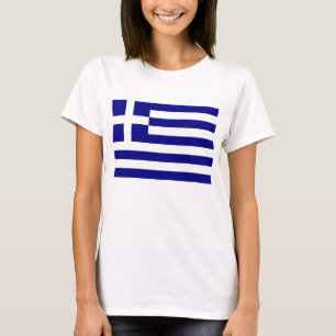 T-shirt femme avec drapeau de la Grèce