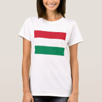 T-shirt femme avec drapeau de la Hongrie