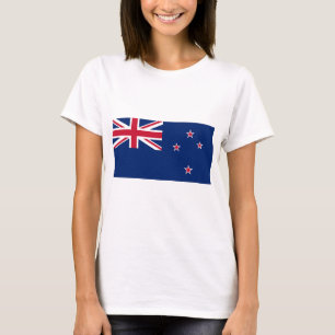 T-shirt femme avec drapeau de la Nouvelle-Zélande