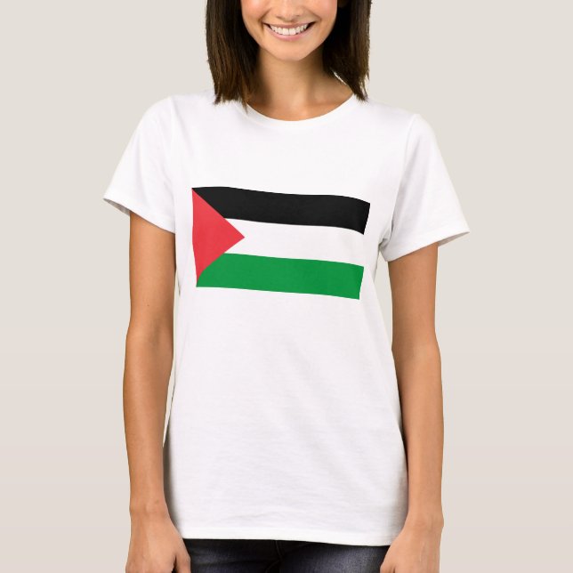 T-shirt femme avec drapeau de la Palestine (Devant)
