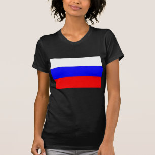 T-shirt femme avec drapeau de la Russie