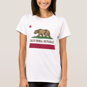 T-shirt femme avec drapeau de l'Etat de Californie