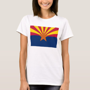 T-shirt femme avec drapeau de l'État de l'Arizona