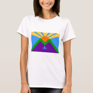 T-shirt femme avec drapeau de Manitou Springs, Éta