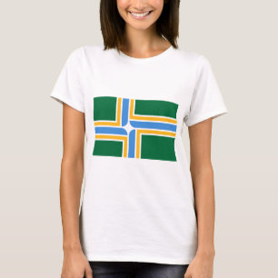 T-shirt femme avec drapeau de Portland, Oregon