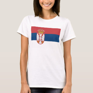T-shirt femme avec drapeau de Serbie