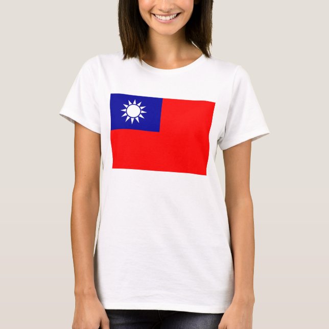 T-shirt femme avec drapeau de Taïwan (Devant)