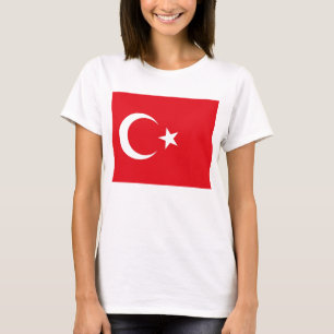 T-shirt femme avec drapeau de Turquie
