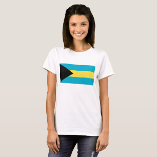 T-shirt femme avec drapeau des Bahamas