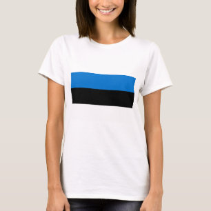 T-shirt femme avec drapeau d'Estonie