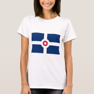 T-shirt femme avec drapeau d'Indianapolis, USA