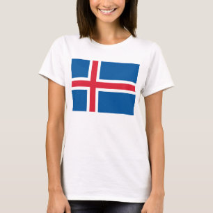 T-shirt femme avec drapeau d'Islande