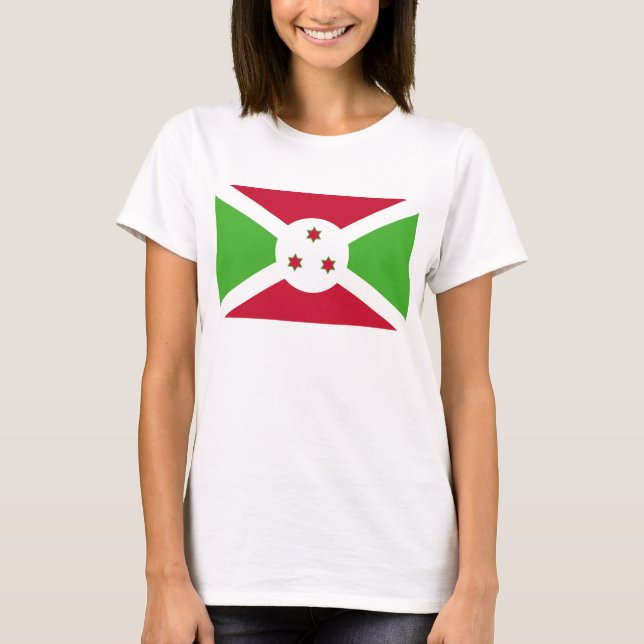 T-shirt femme avec drapeau du Burundi (Devant)