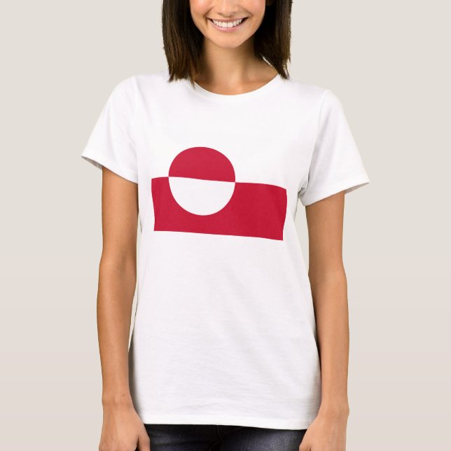 T-shirt femme avec drapeau du Groenland (Devant)