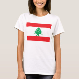 T-shirt femme avec drapeau du Liban