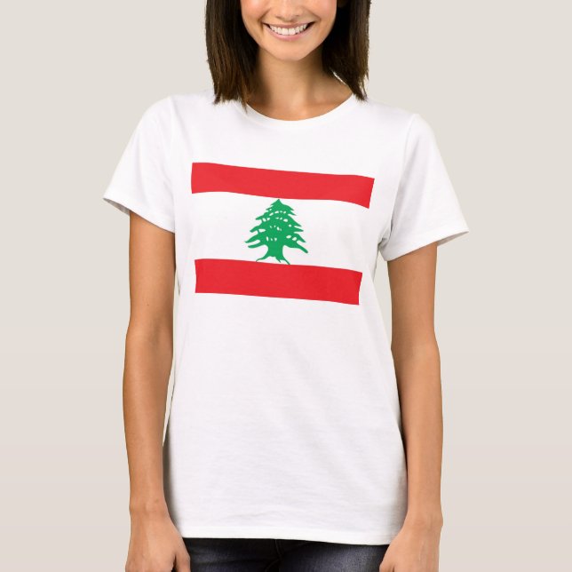 T-shirt femme avec drapeau du Liban (Devant)