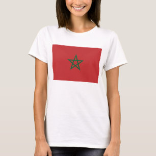 T-shirt femme avec drapeau du Maroc