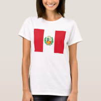 T-shirt femme avec drapeau du Pérou