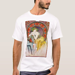 T-shirt Femme avec du pavot, Mucha