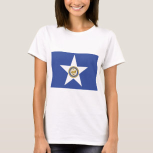 T-shirt femme avec le drapeau de Houston, USA
