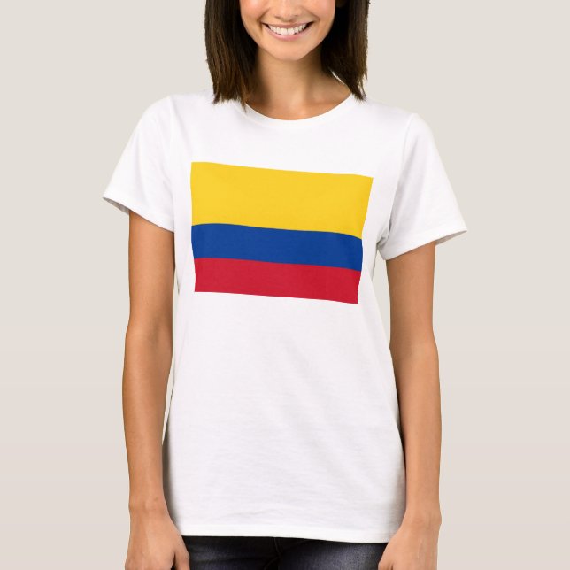 T-shirt femme avec le drapeau de la Colombie (Devant)
